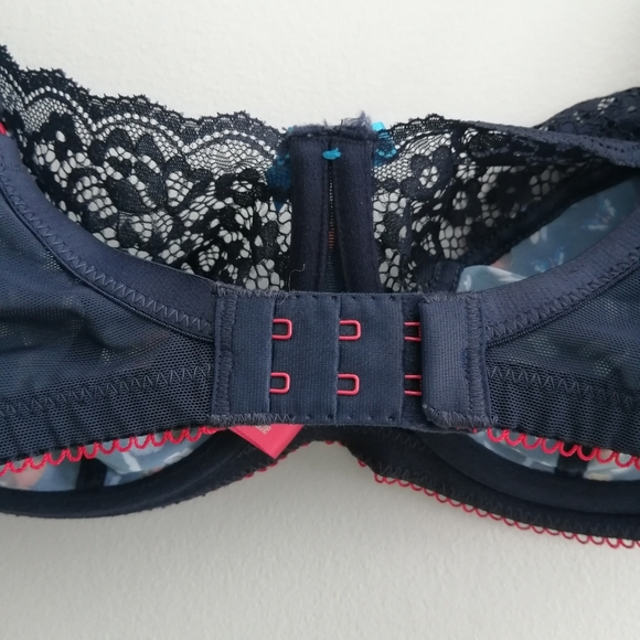 Cleo By Panache Kayla Butterfly Print Lace Balconette Bra 32G - Picture 8 of 16